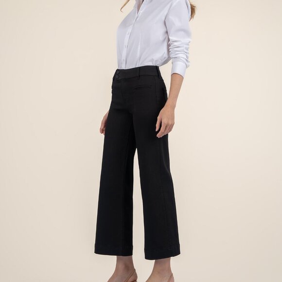 Kut from the Kloth Meg High Rise Ponte Wide Leg, DOORBUSTER Size 66 / Black - Picture 2 of 4